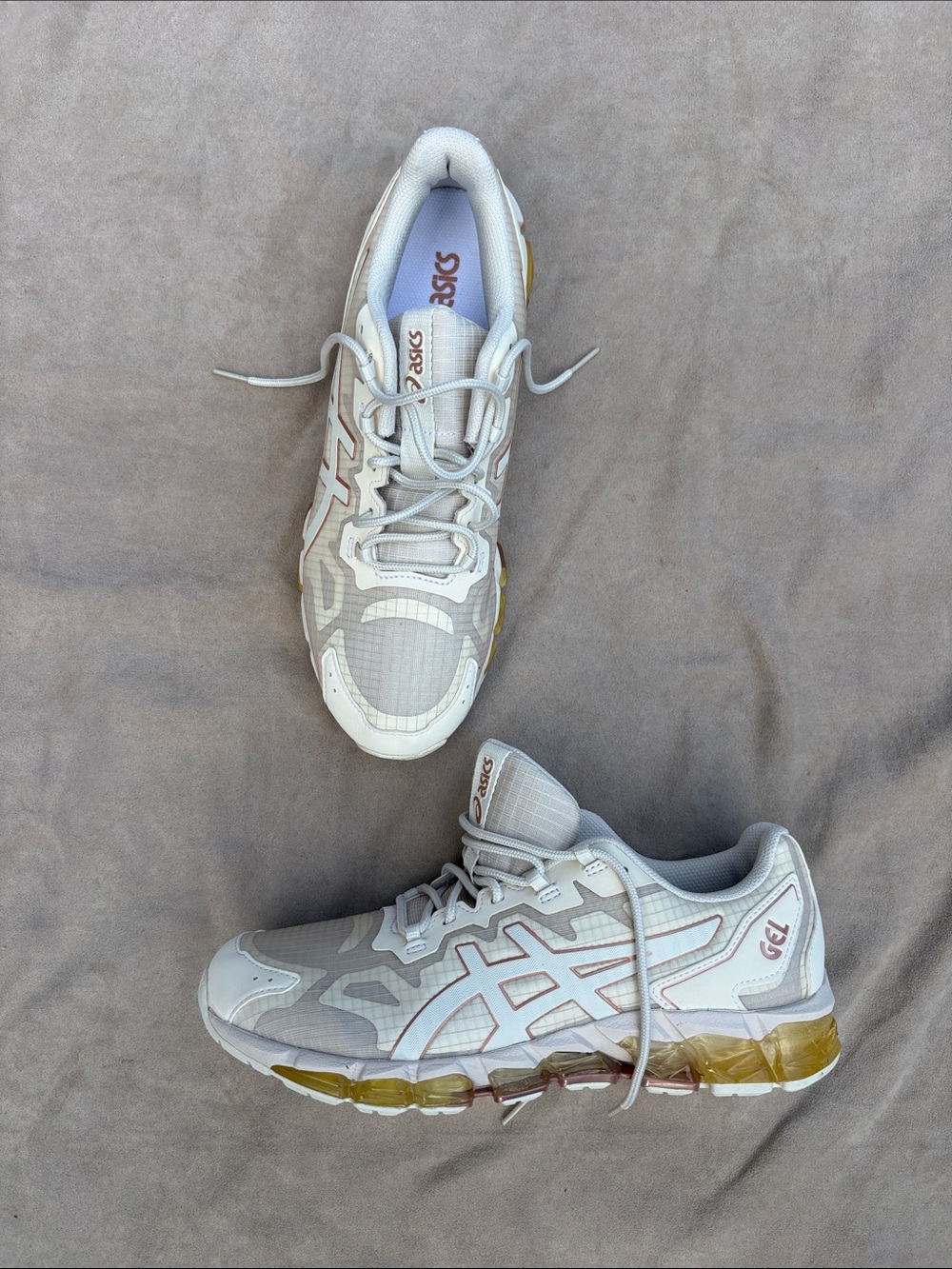 ASICS Gel Quantum 360 Cream & Rose Gold Cushioning Women Running Shoes - 10
